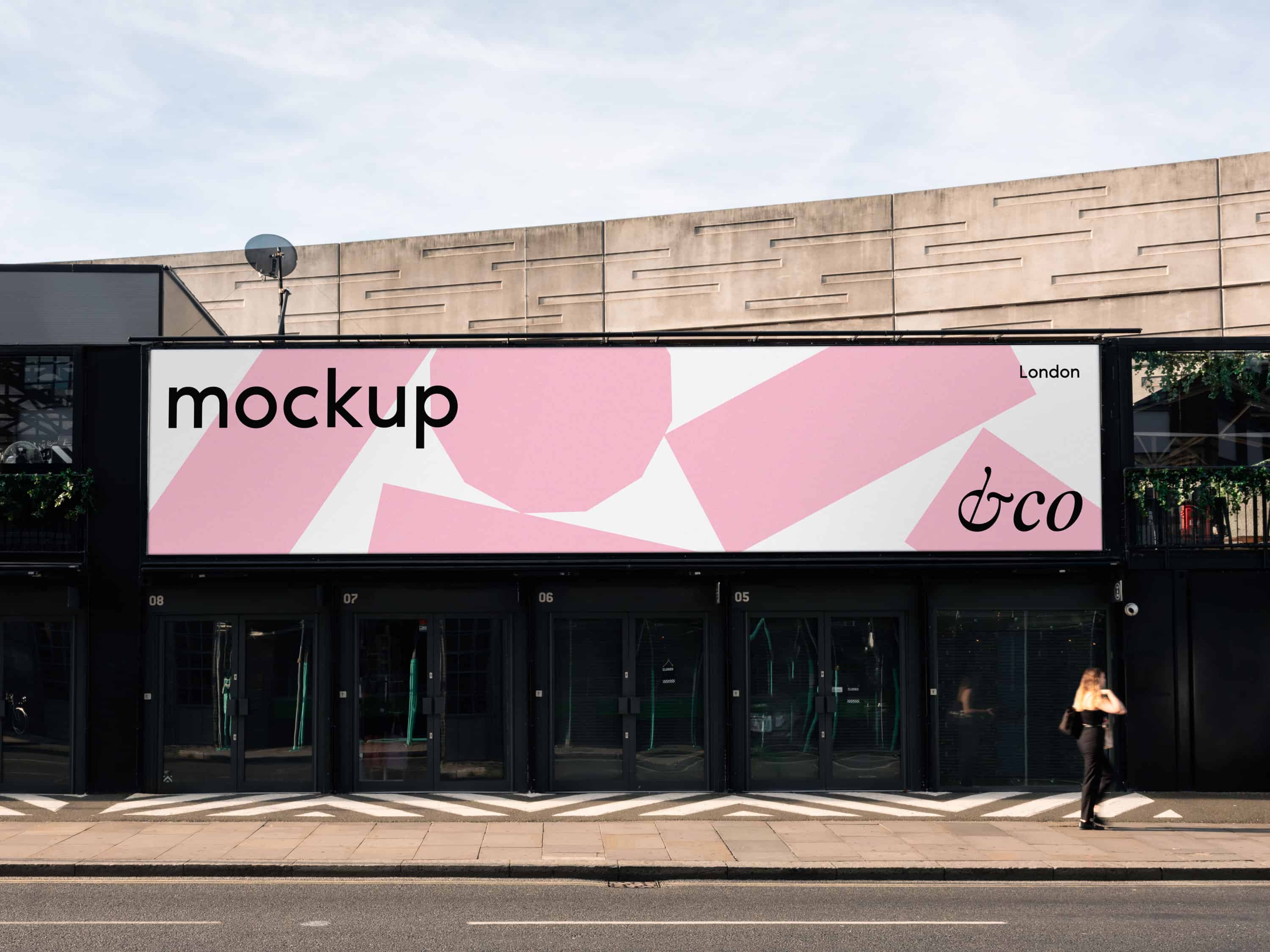 Customisable London billboard mockup shot in a natural landscape, perfect for presenting promotional materials, eco-friendly branding, and digital designs in a serene outdoor backdrop.