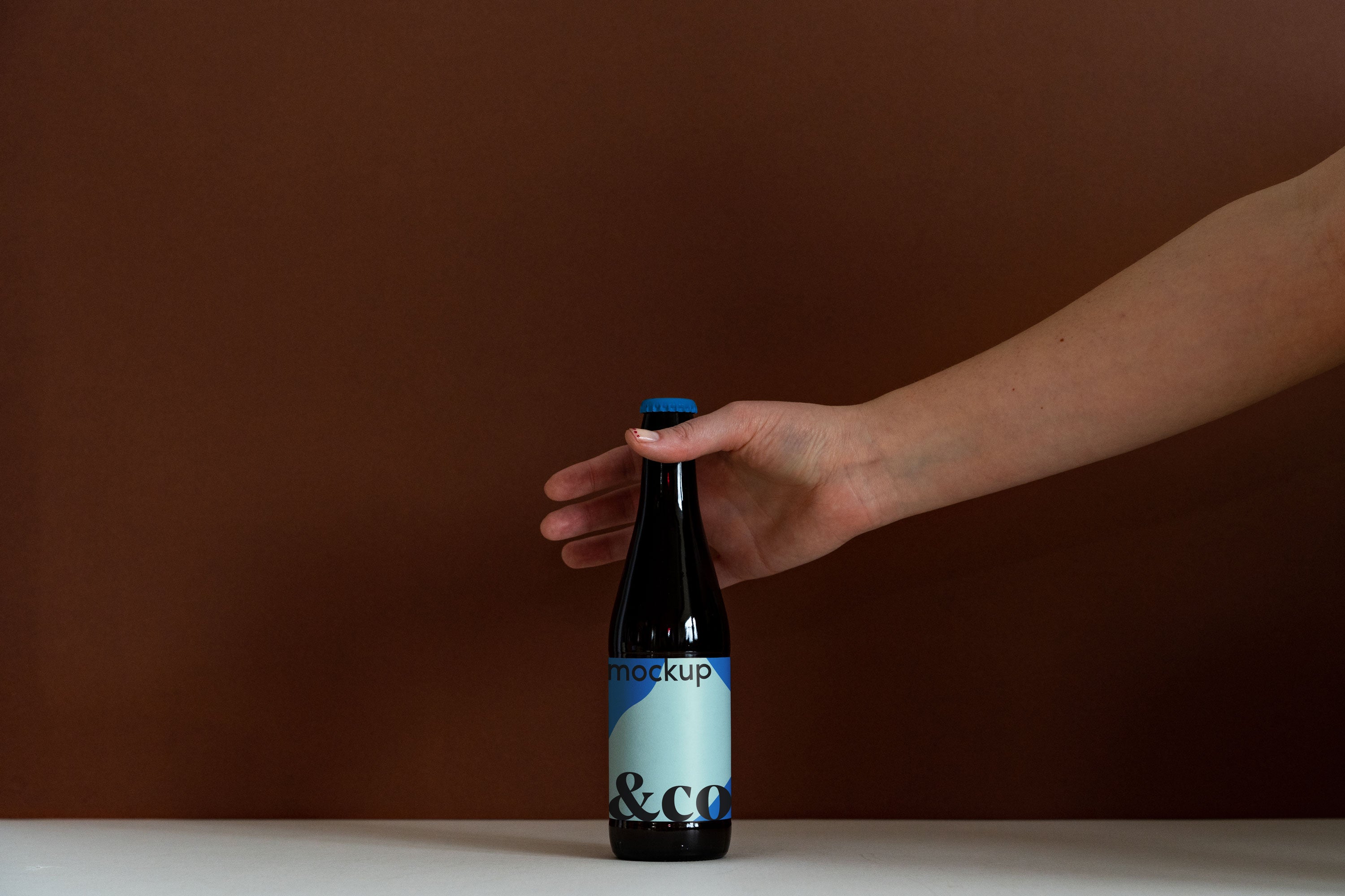 Beer bottle in hand 01
