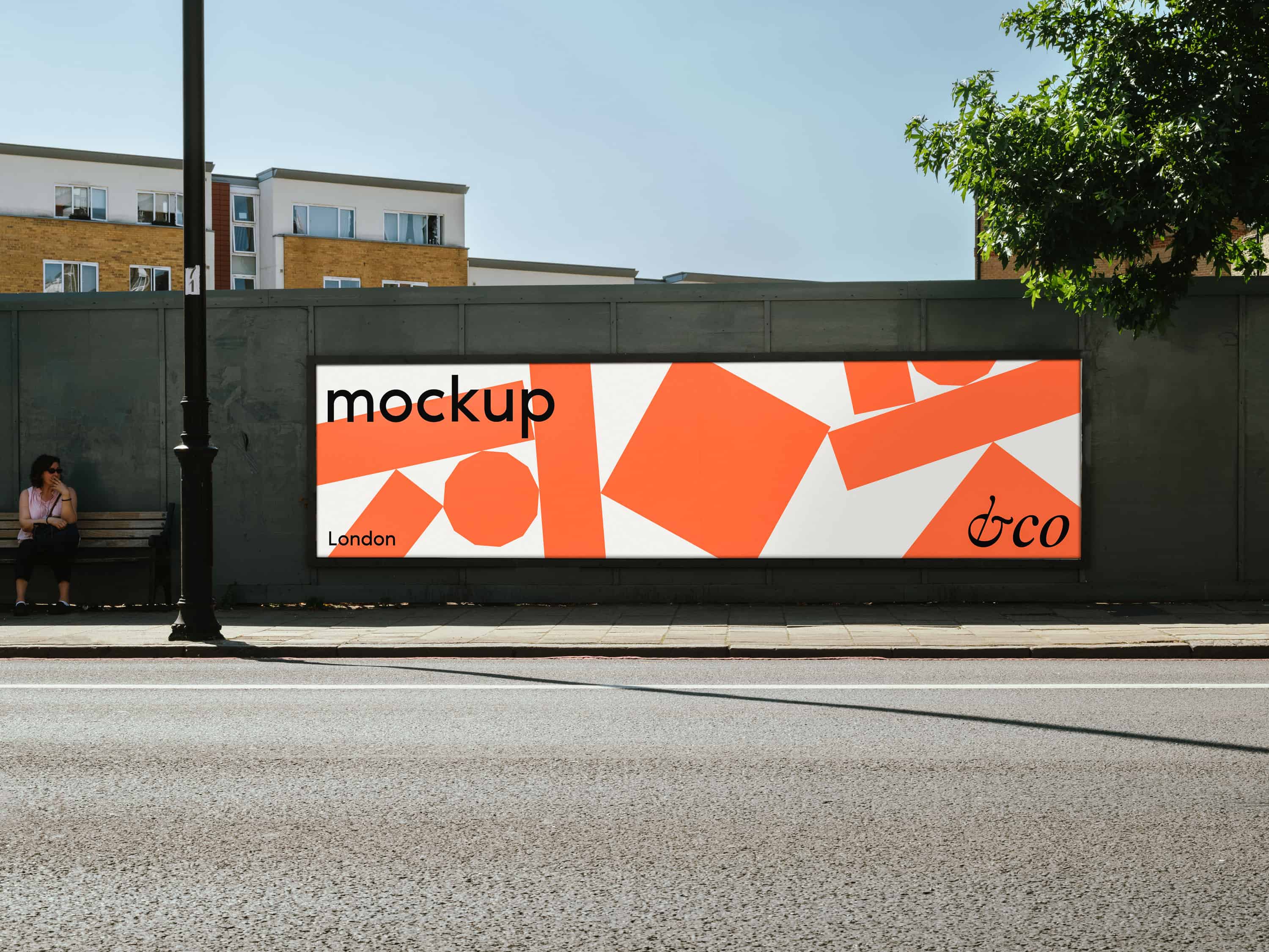 High-quality PSD billboard mockup shot in Shoreditch, ideal for advertising and branding mockups