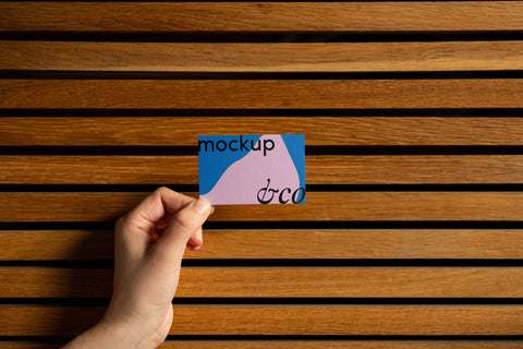Business card in hand 01